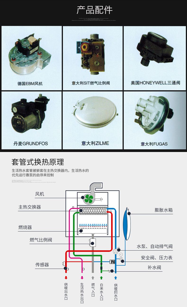 新飞优雅壁挂炉细节展示3